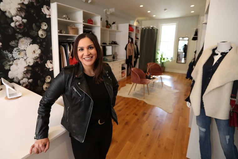 Joey Clark in new boutique Kin, designed to look like a womanÕs closet.