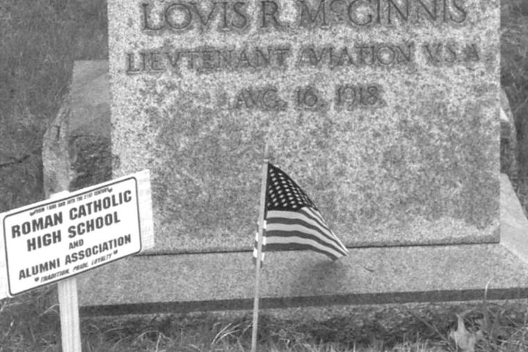 Louis Robert McGinnis' tombstone turned up after a search at Holy Cross Cemeteryin Yeadon.