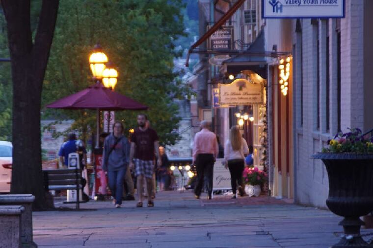 Main Street, in the heart of Bethlehem , is alive with residents and tourists who patronize its restaurants and shops and the Historic Bethlehem Hotel.