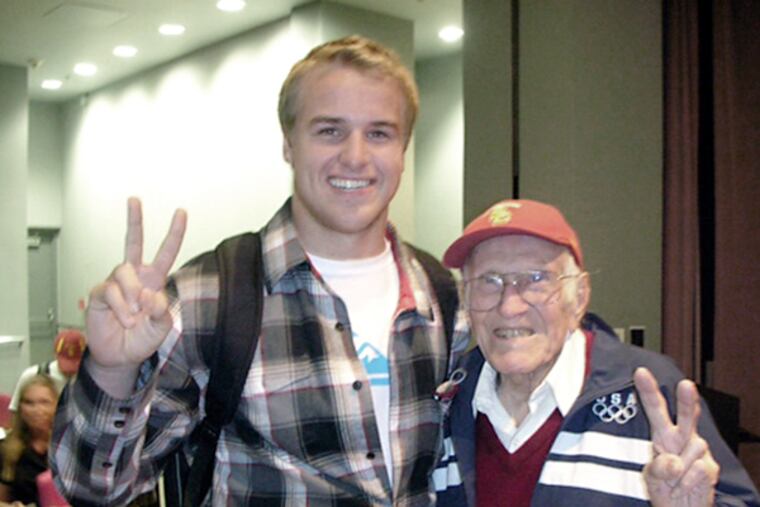 Eagles quarterback Matt Barkley struck up an unlikely friendship with the late Lou Zamperini. (Courtesy of the Philadelphia Eagles)
