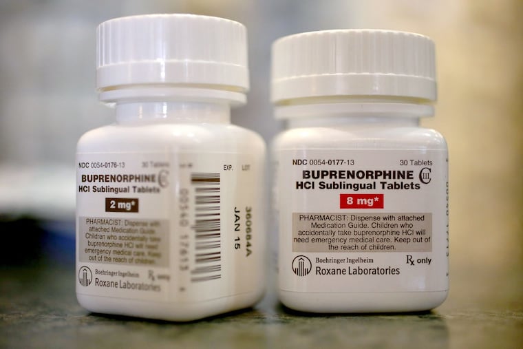 Bottles of the generic prescription pain medication Buprenorphine are seen in a pharmacy on February 4, 2014, in Boca Raton, Fla. The narcotic drug is used as an alternative to Methadone to help addicts recovering from heroin use. (Joe Raedle/Getty Images/TNS) **FOR USE WITH THIS STORY ONLY**