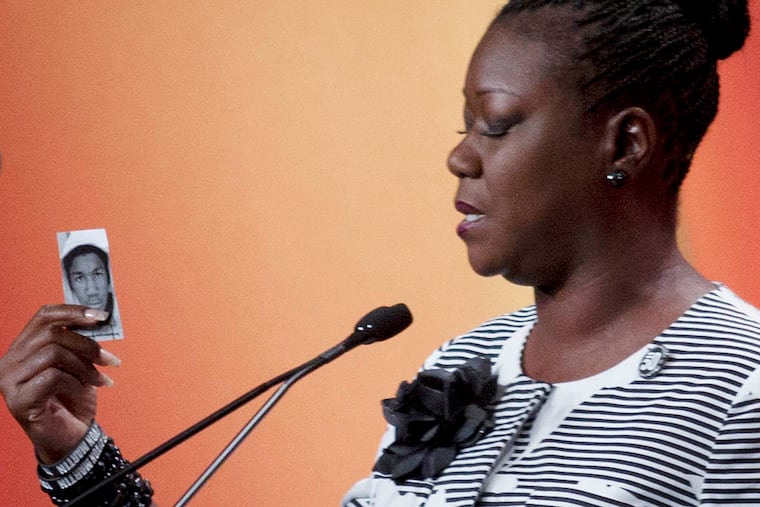 Sabrina Martin, mother of Trayvon Martin, speaks during the NationalUrban League convention held at the Pennsylvania Convention Center on Friday, July 26, 2013. ( ALEJANDRO A. ALVAREZ / STAFF PHOTOGRAPHER )