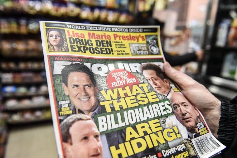 The National Enquirer at a New York convenience store in February. The National Enquirer is being sold to the former head of the airport newsstand company Hudson News. (Stephanie Keith/Getty Images/TNS)