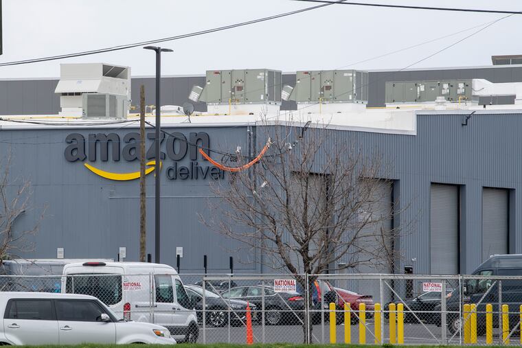 An Amazon warehouse is shown in South Philadelphia, Friday, April 2, 2021. It opened last year. Amazon now has more than 50 warehouses in the Philly region. This warehouse has 283,500 square feet. It is the largest of six Amazon facilities in the city but small by Amazon standards.