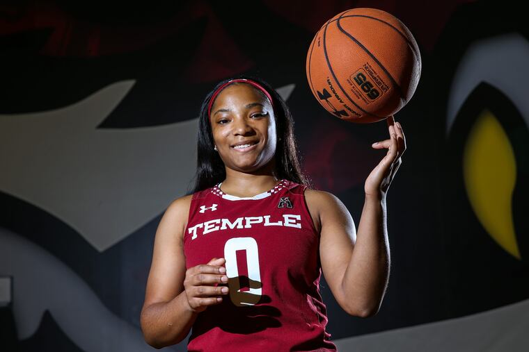 Temple women's basketball player, point guard, Alliya Butts, #0. MICHAEL BRYANT / Staff Photographe