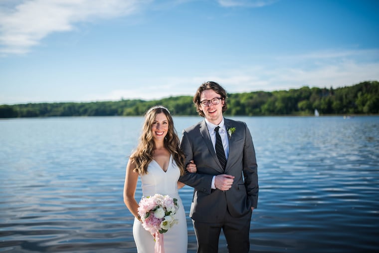 Caitlin & Ben on their wedding day.