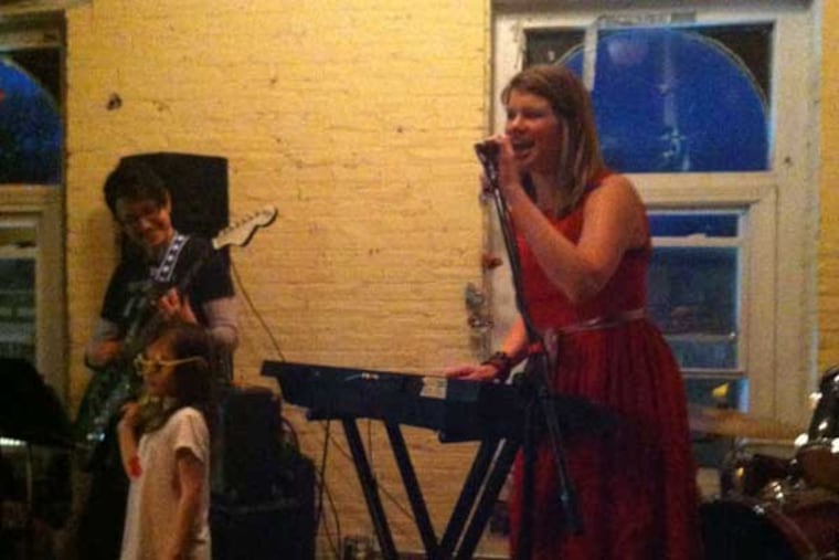 Tracy Levesque (left) and Melanie Cox McCluskey perform with their band Youth Decay at the Ladies Rock Camp Showcase on April 7, 2013, at Studio 34 in West Philadelphia.
Credit: Jaison Smulski