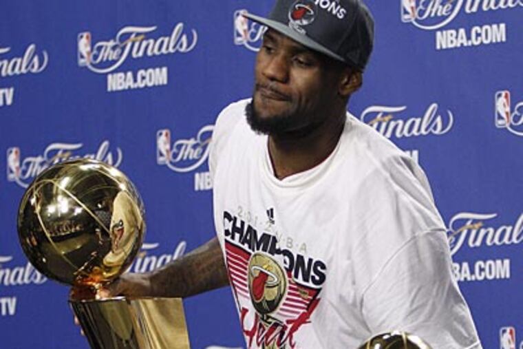 LeBron James was named MVP of the NBA Finals after the Heat won the championship. (Lynne Sladky/AP)