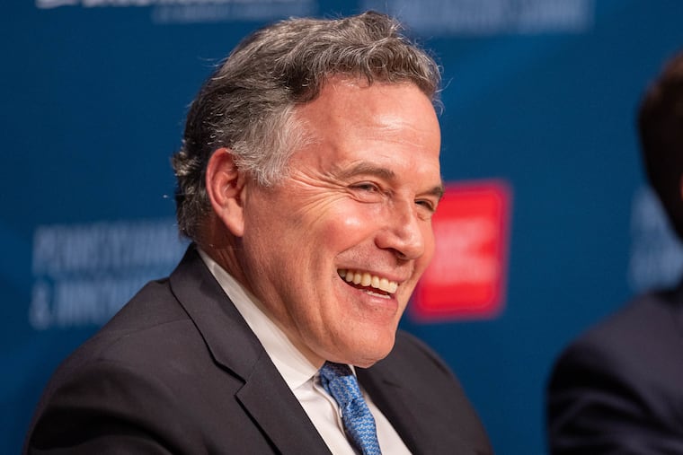 Sen. Dave McCormick during a panel discussion at the Pennsylvania Energy and Innovation Summit at Carnegie Mellon University in Pittsburgh, in July.