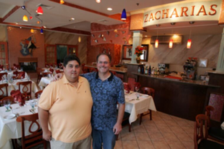 Owners Andrew Gallo and Andy Singer (right) in their new restaurant, Zacharias Creek Side Cafe in Worcester Township.