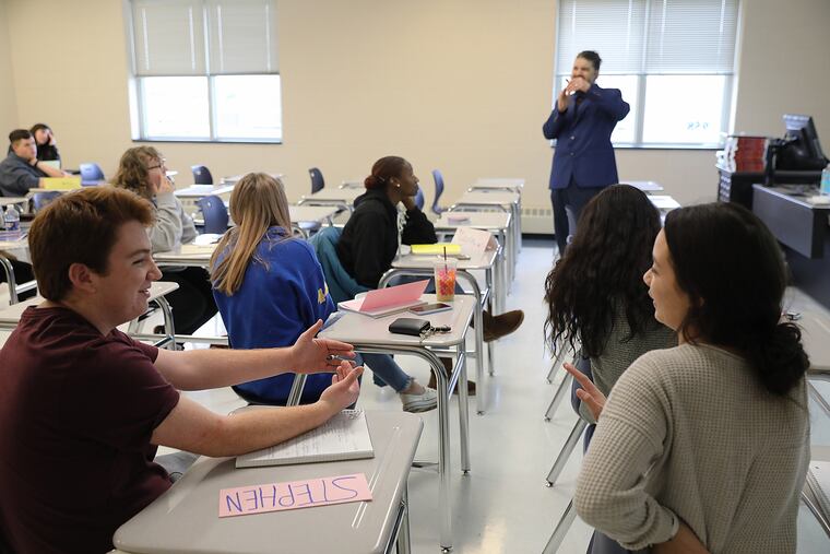 Deptford High School seniors get early exposure to college at Rowan College in Mantua, N.J. on Feb. 5, 2020.
