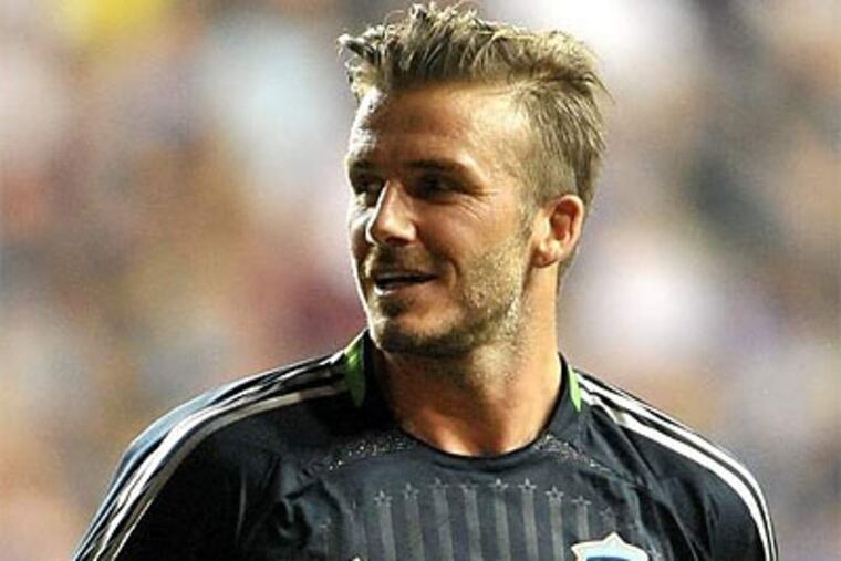 David Beckham during the Major League Soccer All-Star Game at PPL Park. (File photo)