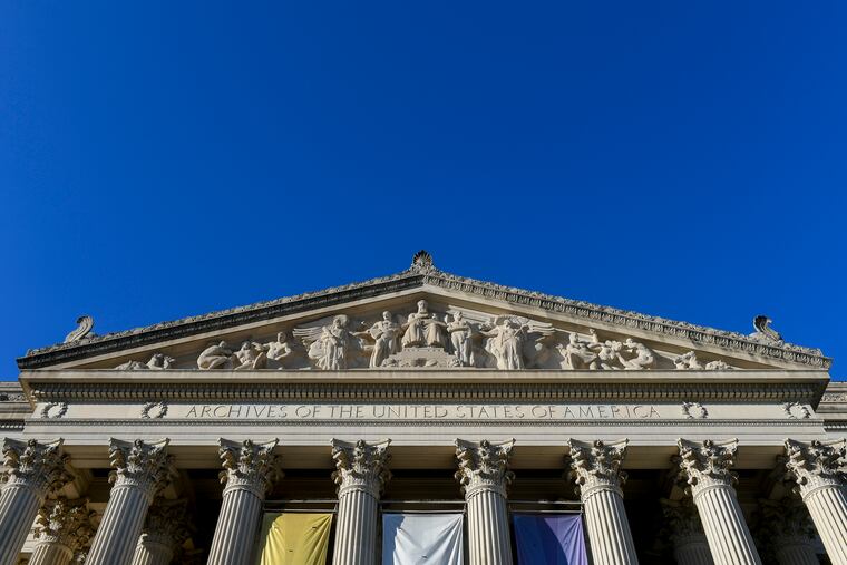 The National Archives building on Pennsylvania Avenue in Washington