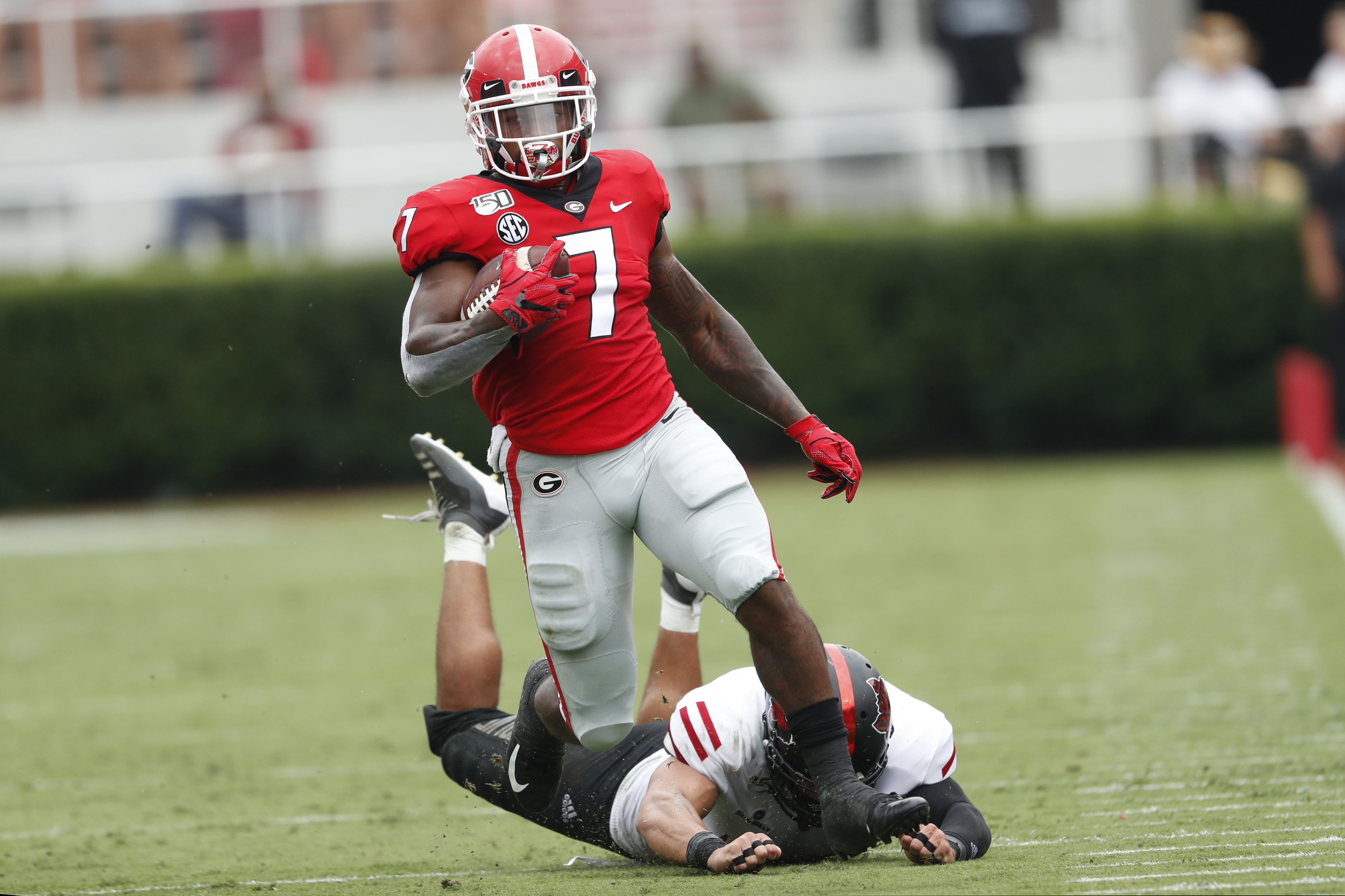 Running back D'Andre Swift, a St. Joe's Prep product, is averaging 9.4 yards per carry for Georgia, which is ranked third in the nation.