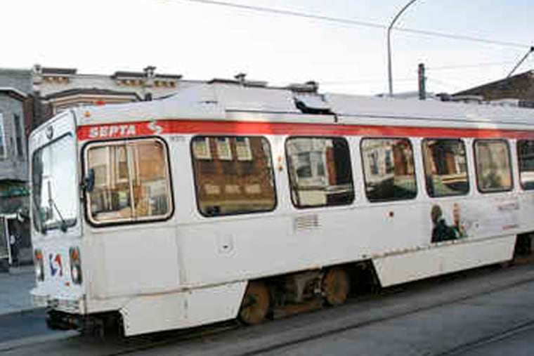 A SEPTA trolley. (Alejandro A. Alvarez / Staff Photographer)