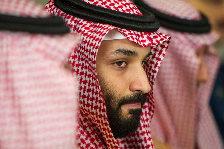 In this March 22, 2018, file photo, Saudi Crown Prince Mohammed bin Salman meets with U.S. Defense Secretary Jim Mattis at the Pentagon in Washington. In a kingdom once ruled by an-ever aging rotation of elderly monarchs, Saudi Crown Prince Mohammed bin Salman stands out.