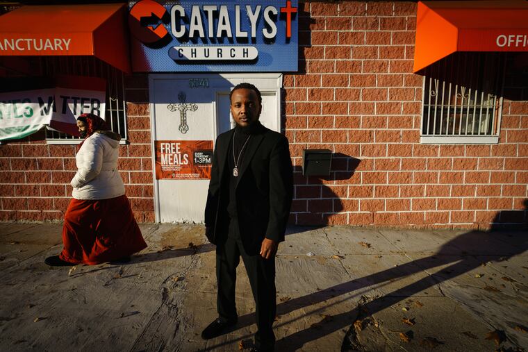 Pastor Keon A. Gerow, in front of the Catalyst Church, is helping congregants access mental health care amid COVID-19 and racial unrest.