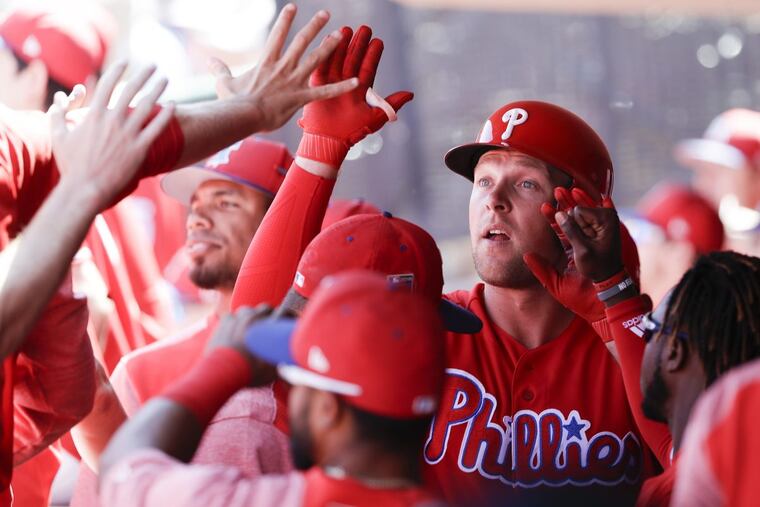 Phillies leftfielder Rhys Hoskins has become a leader for the club, taking on the responsibility as the club’s union representative.