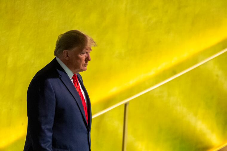 U.S. President Donald Trump arrives to address the 74th session of the United Nations General Assembly at U.N. headquarters Tuesday, Sept. 24, 2019.