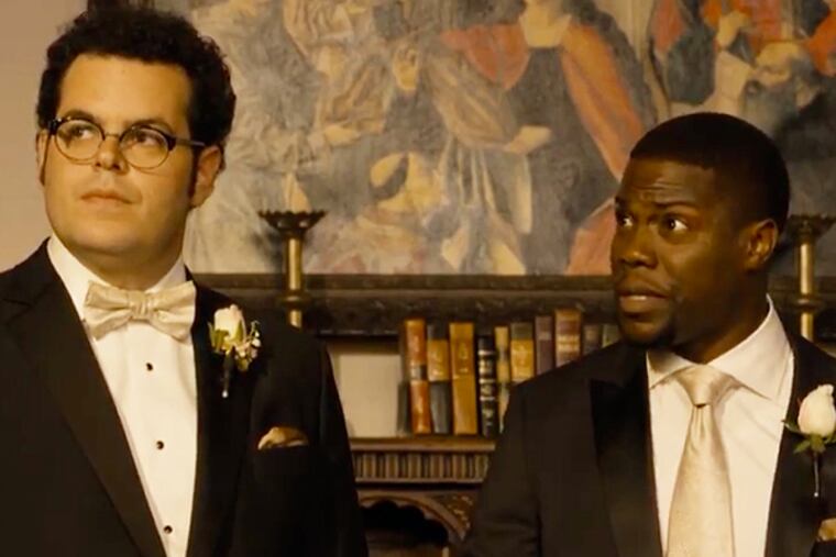 Kevin Hart and Josh Gad in "The Wedding Ringer."