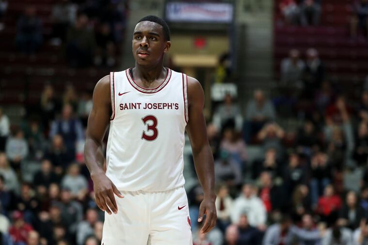 Cameron Brown, shown during a November game, hit the game-winning shot for St. Joe's on Tuesday night.