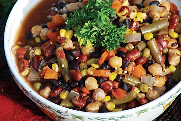 Quick three-bean soup from the China Study Cookbook.