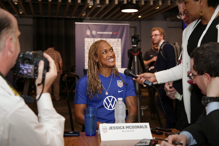 Jessica McDonald is making her World Cup debut for the U.S. women's soccer team at age 31, as the squad’s only mother and one of its defining voices for black women.