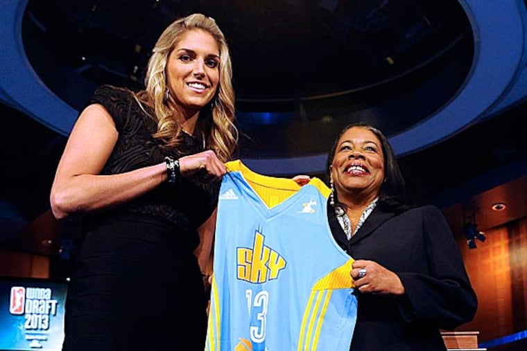 The Chicago Sky made Delaware forward Elena Delle Donne the No. 2 pick in the WNBA draft Monday night. (Jessica Hill/AP)
