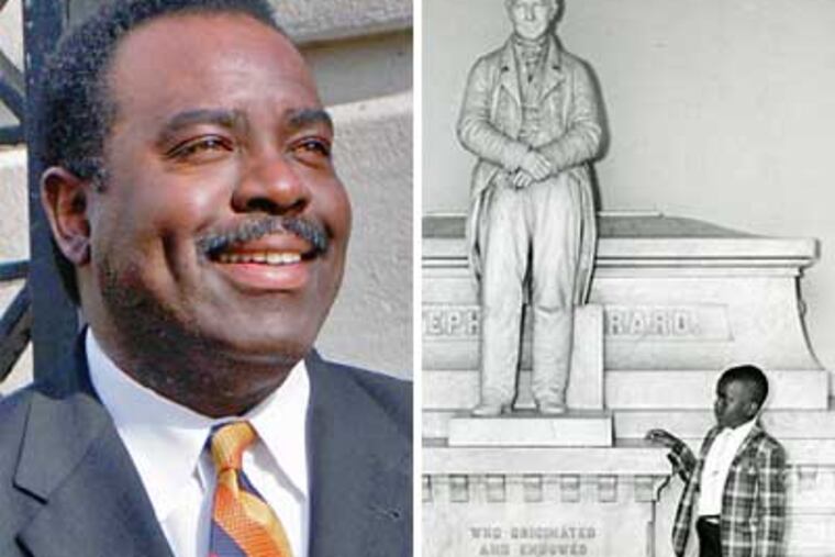 Owen Gowans today, left, and in 1968, when he became one of the first four African-American boys to attend Girard College in Philadelphia. (David Maialetti/Staff Photographer, File photo by Charlie Myers)