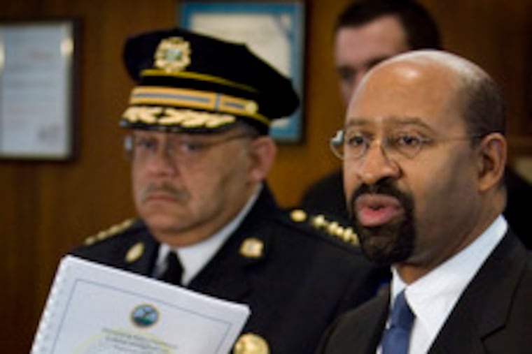 Nutter and Police Commish Charles Ramsey release a booklet on Feb. 8 listing names of 150 fugitives wanted for violent crimes.