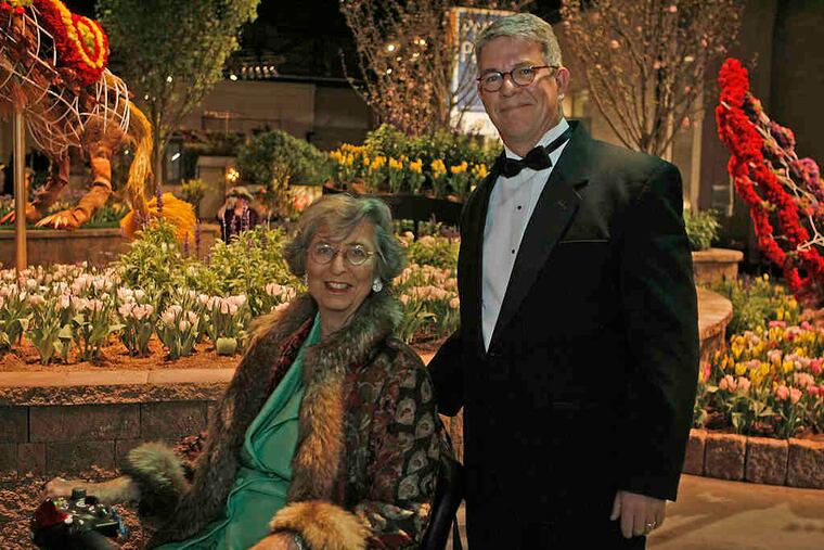 Dodo Hamilton and garden designer Sean Conway attended the Preview Party for the Philadelphia International Flower Show.