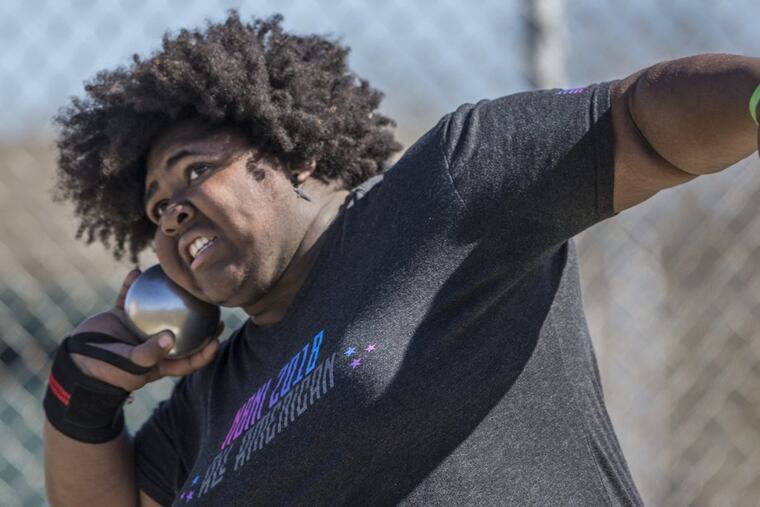 Schalick’s Zyra Thomas won a national shot put title in indoor competition.