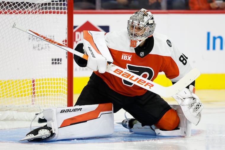 Flyers goaltender Dan Vladař has a .932 save percentage and has started five of the team's seven games thus far.