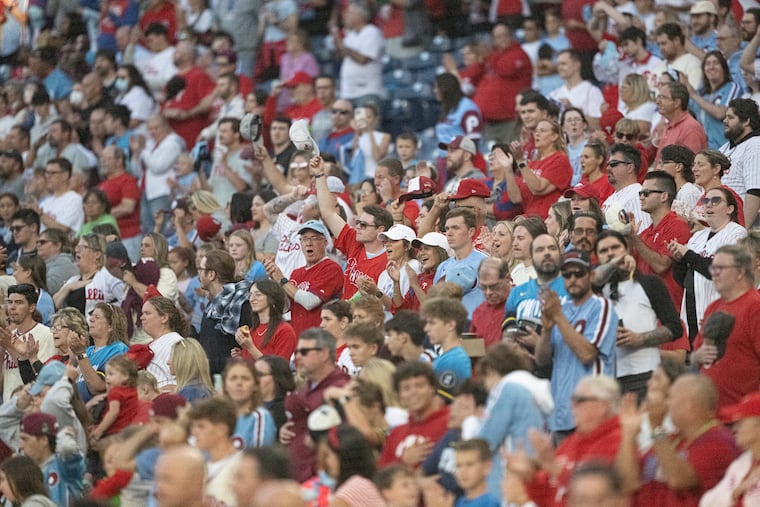 Phillies gather during a simulated game on a NLDS workout at Citizens Bank Park on Oct. 1.