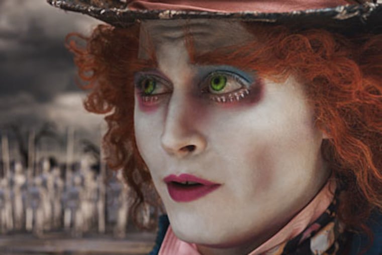Promising a colorful performance is Johnny Depp as the Mad Hatter in the 3-D "Alice in Wonderland" directed by Tim Burton, with Helena Bonham Carter and Anne Hathaway.