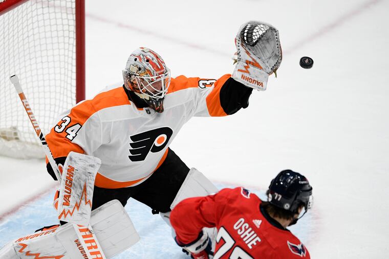 Alex Lyon made 38 saves, but it wasn't enough as the Flyers lost at Washington, 2-1. It was the second consecutive strong outing for the netminder.