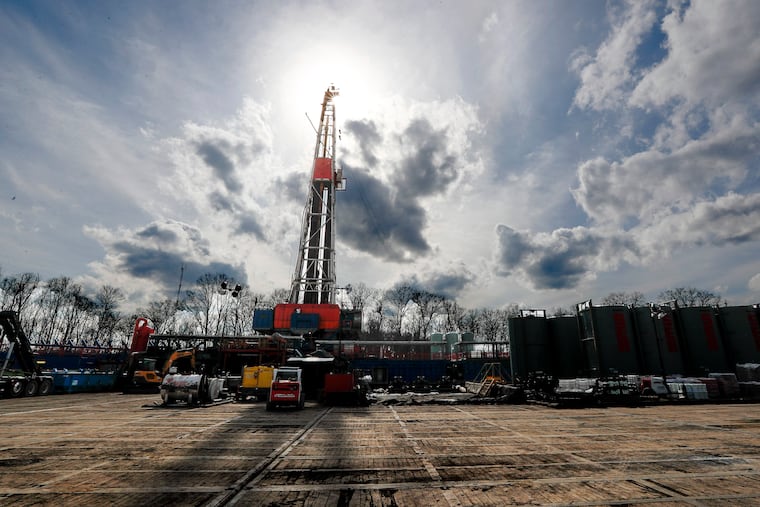 A shale gas drilling site in St. Mary's, Pa., in March 2020.