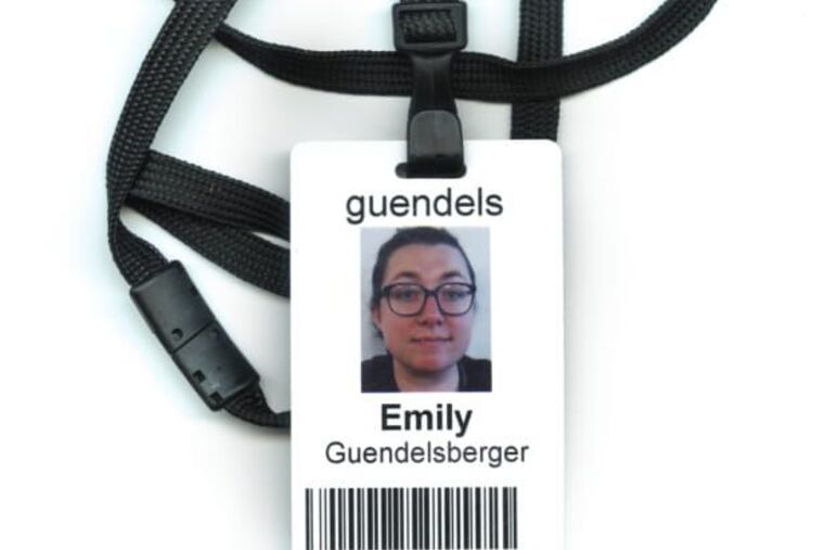 Emily Guendelsberger, author of "On the Clock: What Low-Wage Work Did to Me and How It Drives America Insane," worked several service jobs as research for her book. This is her Amazon warehouse nametag.
