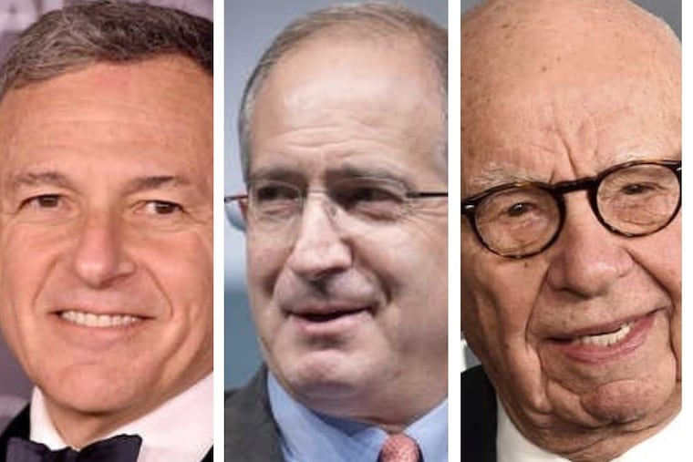 Disney's Bob Iger, Comcast's Brian Roberts and 21st Century Fox's Rupert Murdoch