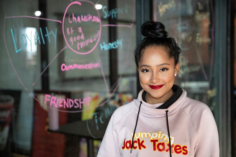 Dana Chanel, a Philly-based entrepreneur and influencer, at her office in the Norris Square neighborhood of Philadelphia.