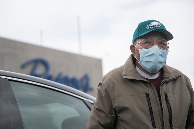 Eddie Hill, of Beverly, goes to his car after walking through the Moorestown Mall to stay in shape earlier this month. Hill, a retired engineer and U.S. Army veteran, turns 100 on April 20.