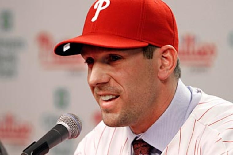 Newly acquired starter Cliff Lee was introduced today at Citizens Bank Park. (Laurence Kesterson/Staff Photographer)