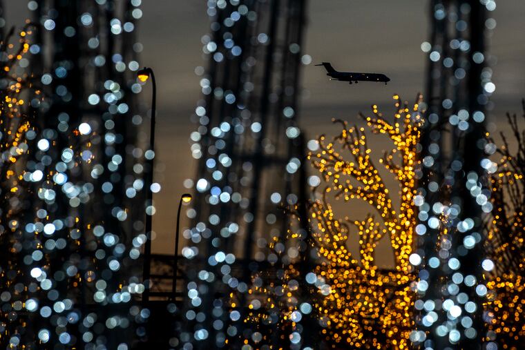 A plane on approach to Philadelphia International Airport on Nov. 24.