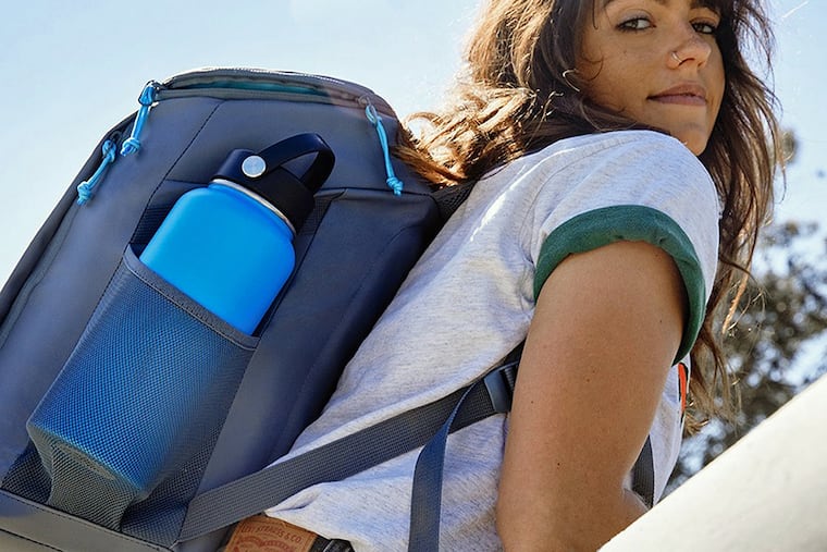 The cooler can keep ice (and the equivalent of 24 beverage cans) chill for up to two days; the water-repellent lining prevents leakage for about the same duration.