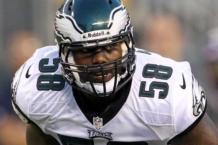 Trent Cole. (Yong Kim/Staff Photographer)