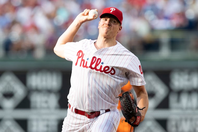 Nick Pivetta pitching against the Nationals in July.