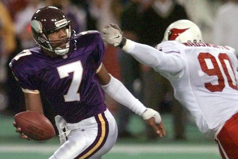 Former Eagles’ quarterback Randall Cunningham was lured out of retirement to play for the Vikings, and put together a historic season.