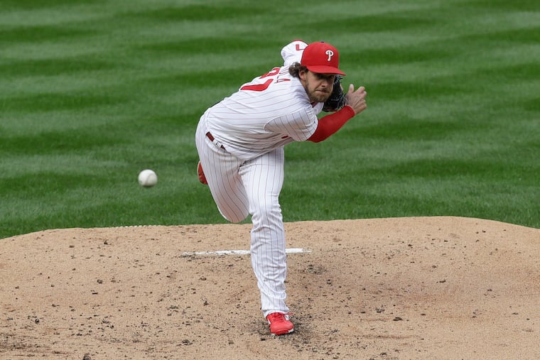 Phillies ace Aaron Nola has seen a disproportionate amount of the Braves and Mets over the last few seasons.