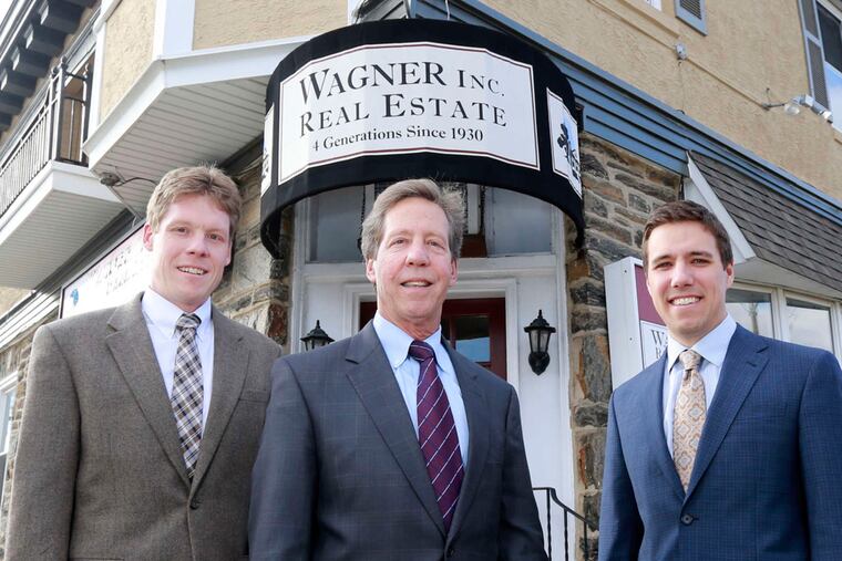 From left, Clay, A. Graham, and Tyler Wagner of Wagner Real Estate. Graham's grandfather founded the firm.