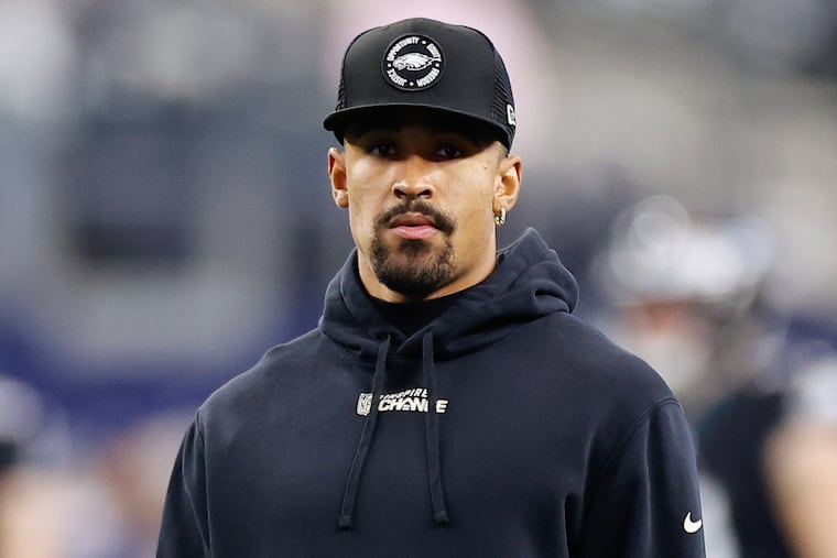 Eagles quarterback Jalen Hurts has missed the last two games with a right shoulder injury.